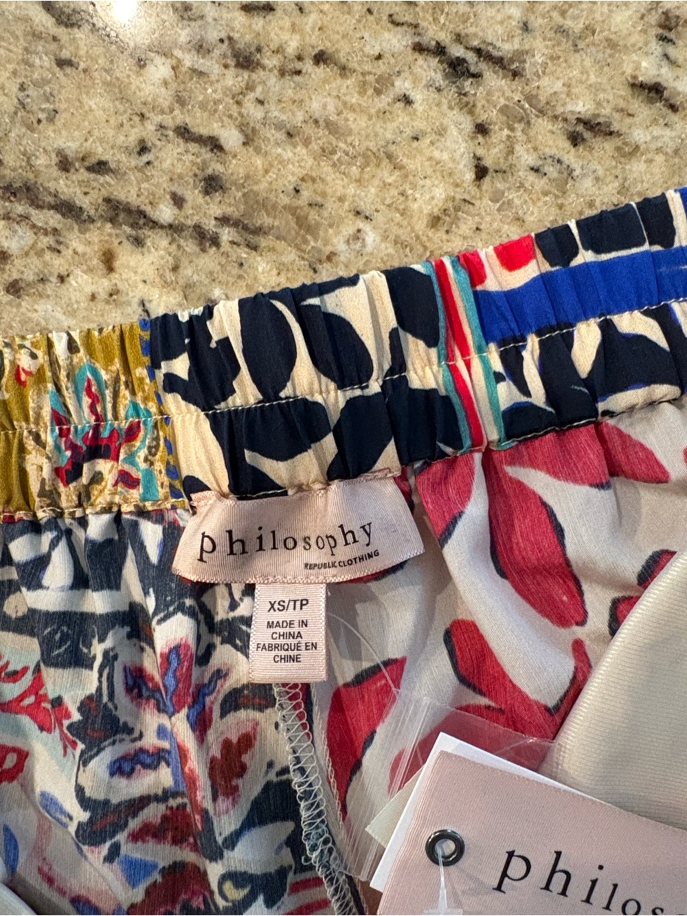 Philosophy | Patchwork Printed Pant with Pockets - Picture 13 of 16